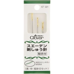 クロバー Clover クロバー スエーデン刺しゅう針 3本入り 57-221