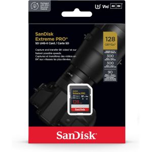 サンディスク SanDisk 海外パッケージ サンディスク SDHC 128GB SDSDXDM-128G-GN4IN Extreme PRO U3 V90 SDカード