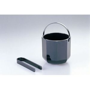 茶谷産業 茶谷産業 アクリル アイスバケット トング付 ブラック 122-016