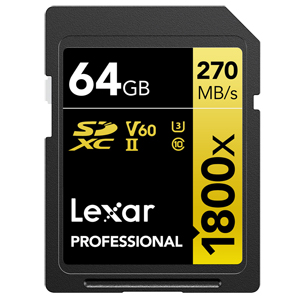 レキサー Lexar レキサー SD 64GB LSD1800064G-BNNNG class10 UHS-II U3 V60