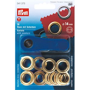 プリム Prym プリム 両面ハトメ アイレット φ14mm 10組入 ゴールド PRM541373 Prym