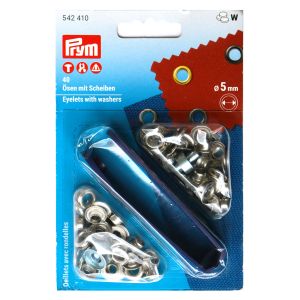 プリム Prym プリム 両面ハトメ アイレット φ5mm 40組入 ニッケル PRM542410 Prym