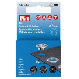 プリム Prym プリム 補充用 片面ハトメ金具 5mm 80組入 PRM542414