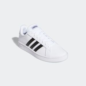 アディダス adidas アディダス シューズ グランドコート ベース フットウェアホワイト×コアブラック×ダークブルー 23.5cm