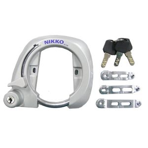 ニッコー NIKKO ニッコー NC106AL-P 頑丈ボディ サークル錠 アルミシルバー