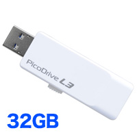 グリーンハウス GreenHouse グリーンハウス GH-UF3LA32G-WH USB3.0メモリー ピコドライブL3 32GB