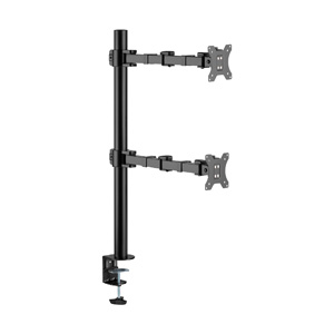 グリーンハウス GreenHouse グリーンハウス GH-AMEL2V-BK 液晶ディスプレイアーム 2アーム盾並び クランプ式