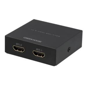 グリーンハウス Greenhouse 4K2K HDMI分配器 スプリッター 1入力2出力 GH-HSPG2-BK