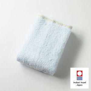 楠橋紋織 楠橋紋織 くすばしタオル ダブルスター プレッソ わた媛 watahime フェイスタオル 33cm×80cm ブルー 1-62008-31-B