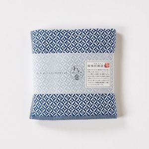 楠橋紋織 楠橋紋織 くすばしタオル わた音 破れ斜文 ハンカチタオル 25cm×25cm ネイビー 1-65616-86-KON