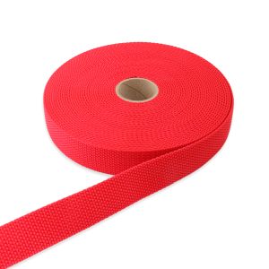 日本紐釦貿易 Nippon Chuko NBK パイレンバンド ポリプロピレン製 巾 25mmx10m巻 赤 PM25-10-8 日本紐釦貿易