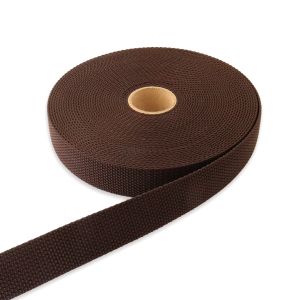 日本紐釦貿易 Nippon Chuko NBK パイレンバンド ポリプロピレン製 巾 25mmx10m巻 こげ茶 PM25-10-12 日本紐釦貿易