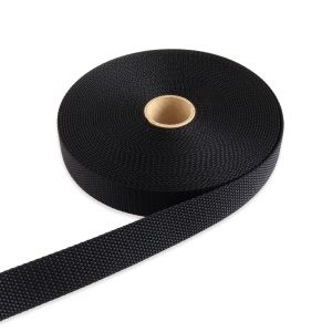 日本紐釦貿易 Nippon Chuko NBK パイレンバンド ポリプロピレン製 巾 25mmx10m巻 黒 PM25-10-19 日本紐釦貿易