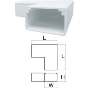 ジャッピー JAPPY ジャッピー C-43-SDS-W-JP 樹脂製ケーブル配線保護カバーNダクト 横曲り 幅40mm ホワイト JAPPY