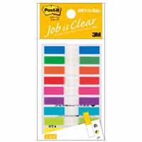 スリーエム 3M スリーエム 3M 680MSH ポストイットジョーブ 透明スリム見出し 44ｘ6mm 混色 20枚×9パッド