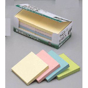 スリーエム 3M スリーエム 3M 6541-K ポスト・イット 75×75mm 100枚×10パッド 4色混色