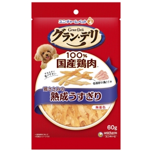 ユニチャーム Unicharm ユニチャーム グラン デリ 銀のさら きょうのごほうび 熟成うすぎりささみ 60g