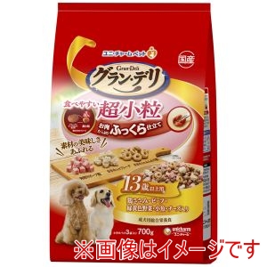 ユニチャーム unicham ユニチャーム グラン デリ ふっくら仕立て食べやすい超小粒13歳以上用 700g