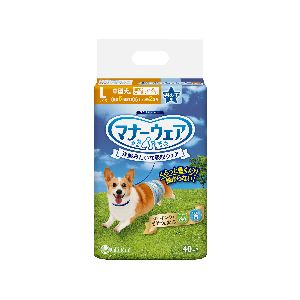 ユニチャーム Unicharm ユニチャーム マナーウェア 男の子用 Lサイズ 中型犬用 青チェック 紺チェック 40枚 犬 おむつ