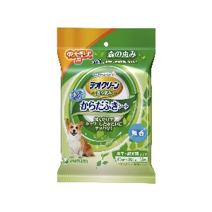 ユニチャーム Unicharm ユニチャーム デオクリーン からだふきシート 中大型犬用 無香 15枚