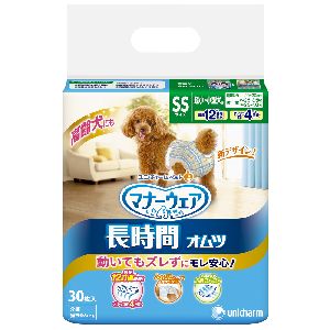 ユニチャーム Unicharm ユニチャーム マナーウェア ペット用 長時間紙オムツ SS 30枚 犬 おむつ