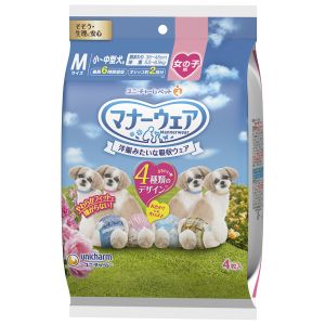 ユニチャーム Unicharm ユニチャーム マナーウェア 女の子用 Mサイズ 4種のデザインパック 4枚 Unicharm