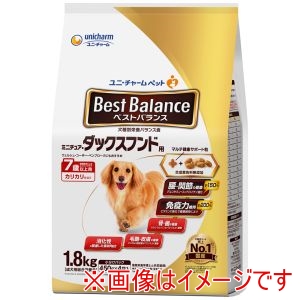 ユニチャーム Unicharm ユニチャーム ベストバランス カリカリ仕立て ミニチュア ダックスフンド用 7歳以上用 1.8kg
