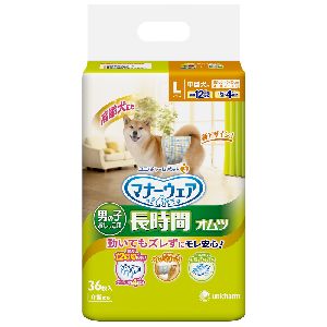 ユニチャーム Unicharm ユニチャーム マナーウェア 高齢犬用 男の子用おしっこオムツ Lサイズ 36枚 犬 おむつ
