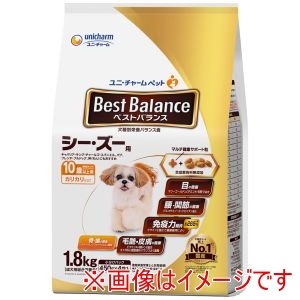 ユニチャーム Unicharm ユニチャーム ベストバランス カリカリ仕立て シー ズー用 10歳以上用 1.8kg