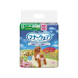 ユニチャーム Unicharm ユニチャーム マナーウェア 女の子用 SSサイズ 超小～小型犬用 ピンクリボン 青リボン 38枚 犬 おむつ