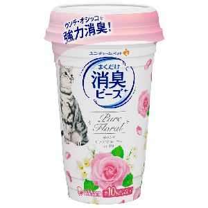 ユニチャーム Unicharm ユニチャーム 猫トイレまくだけ 消臭ビーズ やさしいピュアフローラルの香り 450ml