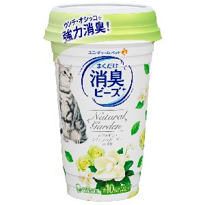 ユニチャーム Unicharm ユニチャーム  猫トイレまくだけ 消臭ビーズ さわやかなナチュラルガーデンの香り 450ml