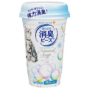 ユニチャーム Unicharm ユニチャーム 猫トイレまくだけ 消臭ビーズ ふんわりナチュラルソープの香り 450ml