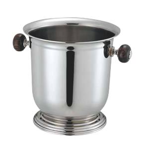 三宝産業 YUKIWA UK 18-8 バロン シャンパンクーラー台付 S 木柄ハンドル ユキワ 三宝産業 YUKIWA