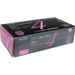 iiもの本舗 iiもの本舗 No.559 ニトリルトライ4 ブルー 粉無 SS 100枚