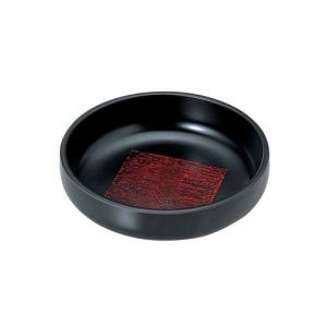 福井クラフト 福井クラフト 6.5寸 大和菓子鉢 黒内角布目 75000870