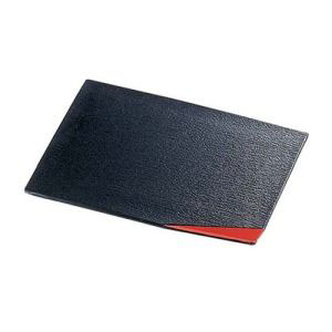 福井クラフト 福井クラフト ABS 隅折銘々皿 黒渕朱 51076980