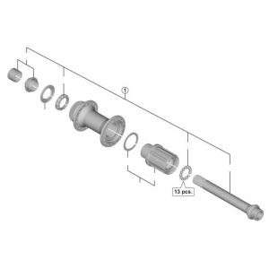 シマノ SHIMANO シマノ Y39E98010 FH-M8010 ハブ軸組 SHIMANO