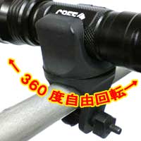 輸入特価アウトレット 自転車用ライトホルダー 23-28mmのライトまで対応