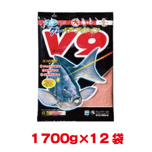 マルキュー マルキュー グレパワーV9 ブイナイン 1700g ×12袋 1ケース メジナ グレ