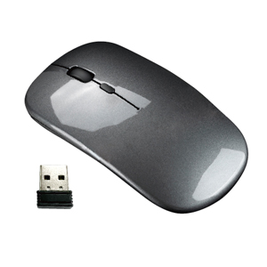 あきばお～ 電池式 マウス グレー