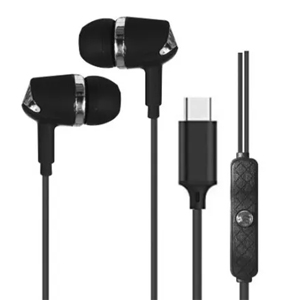 あきばお～ TypeC イヤホン ブラック