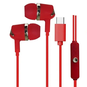 あきばお～ TypeC イヤホン レッド