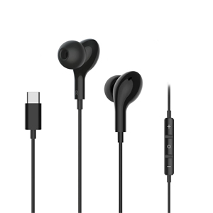 あきばお～ TypeC イヤホン ブラック