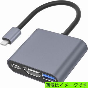 あきばお～ TypeC マルチ変換アダプタ ブラック