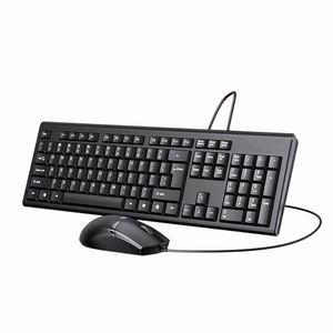 あきばお～ USB キーボード マウスセット ブラック