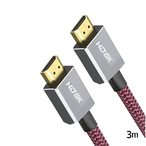 あきばお～ 8K対応 HDMIケーブル レッド 3m