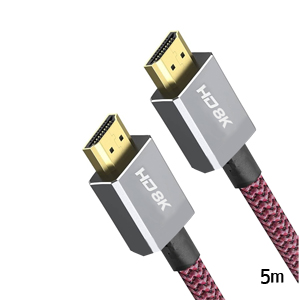 あきばお～ 8K対応 HDMIケーブル レッド 5m
