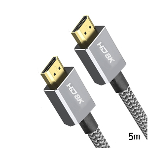 あきばお～ 8K対応 HDMIケーブル グレー 5m
