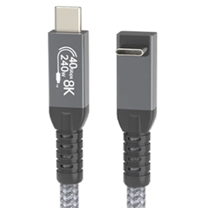 あきばお～ Type-C USBケーブル L字型 高速 USB4.0対応 40Gbps 240W 8K 60Hz 映像主力対応 30cm